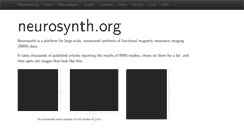 Desktop Screenshot of neurosynth.org